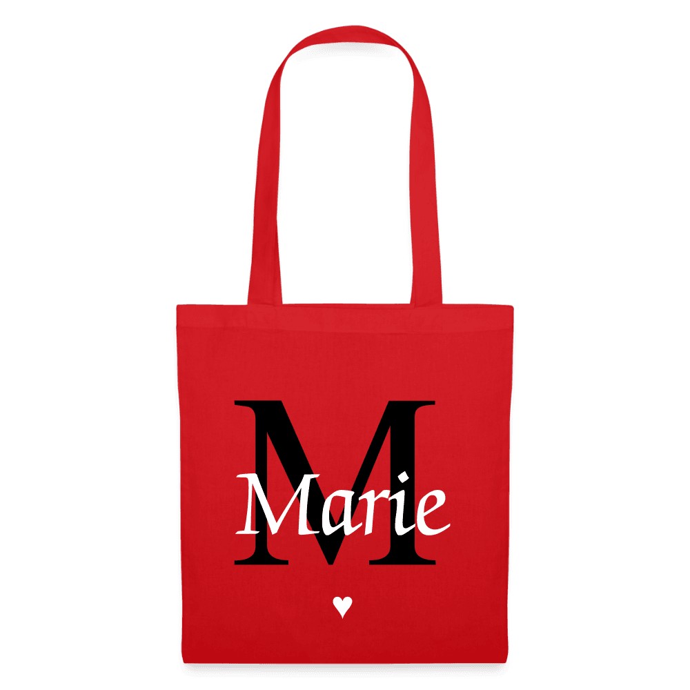 happy-prints.eu - Personalisierte Jute Stofftasche mit Initiale und Name in minimalistischem Design - Produkt, Text und Motiv easy änderbar