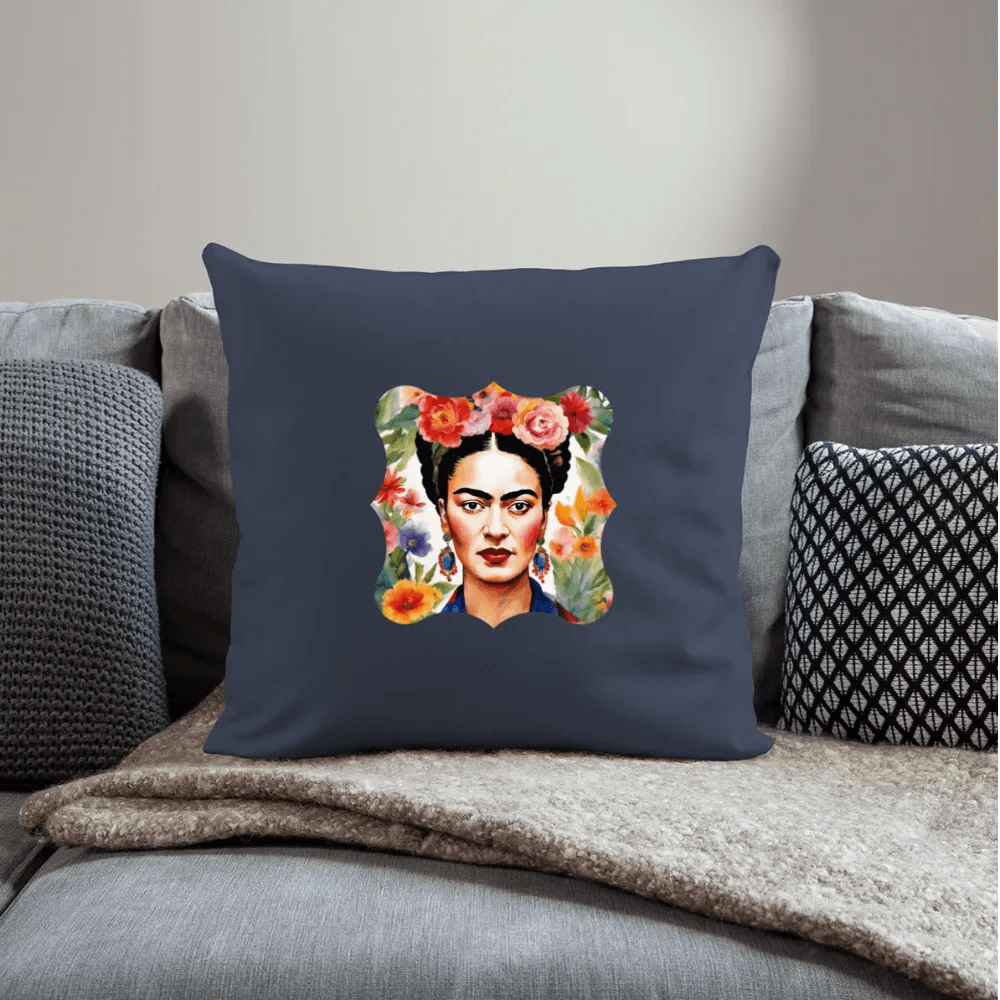 happy-prints.eu - Personalisiertes Sofakissen mit Füllung - Frida Kahlo abstrakt interpretiert - tolle ergänzende Motive in dieser Serie - 44 x 44 cm - viele verschiedene Polsterfarben