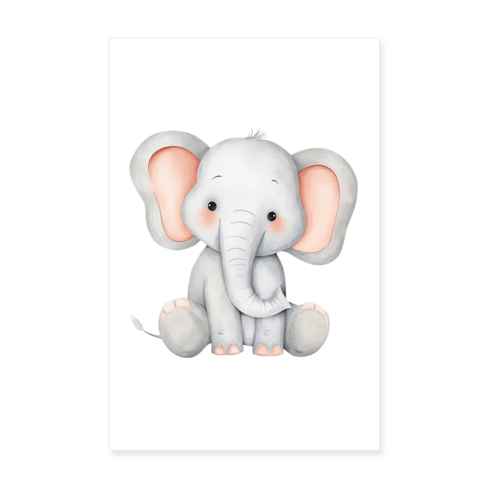 happy-prints.eu - Personalisiertes Poster mit süßem Löwen - 20x30 cm - Mädchen und Jungen Tier Motiv, Bild, Text und Produkt einfach änderbar