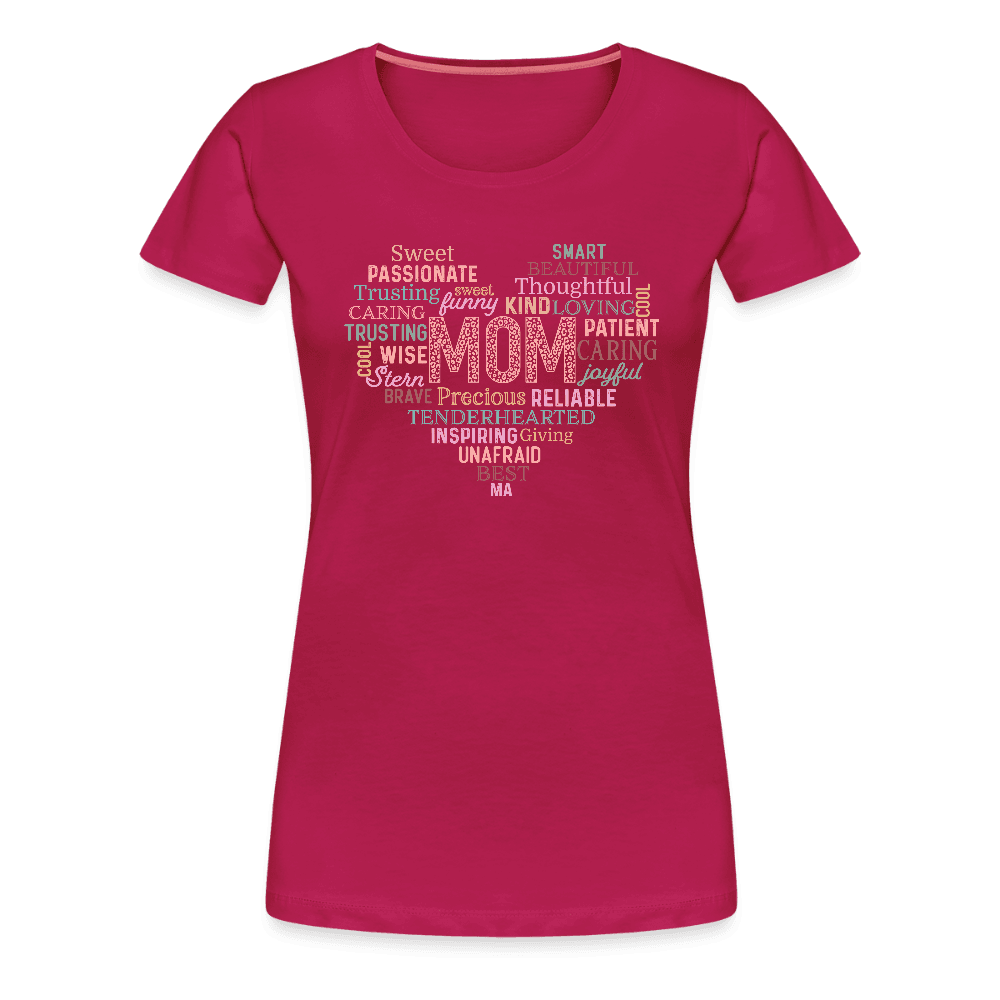 happy-prints.eu - Frauen Premium T-Shirt mit Herz - tolles Motiv zum Muttertag - Motiv und Text easy änderbar