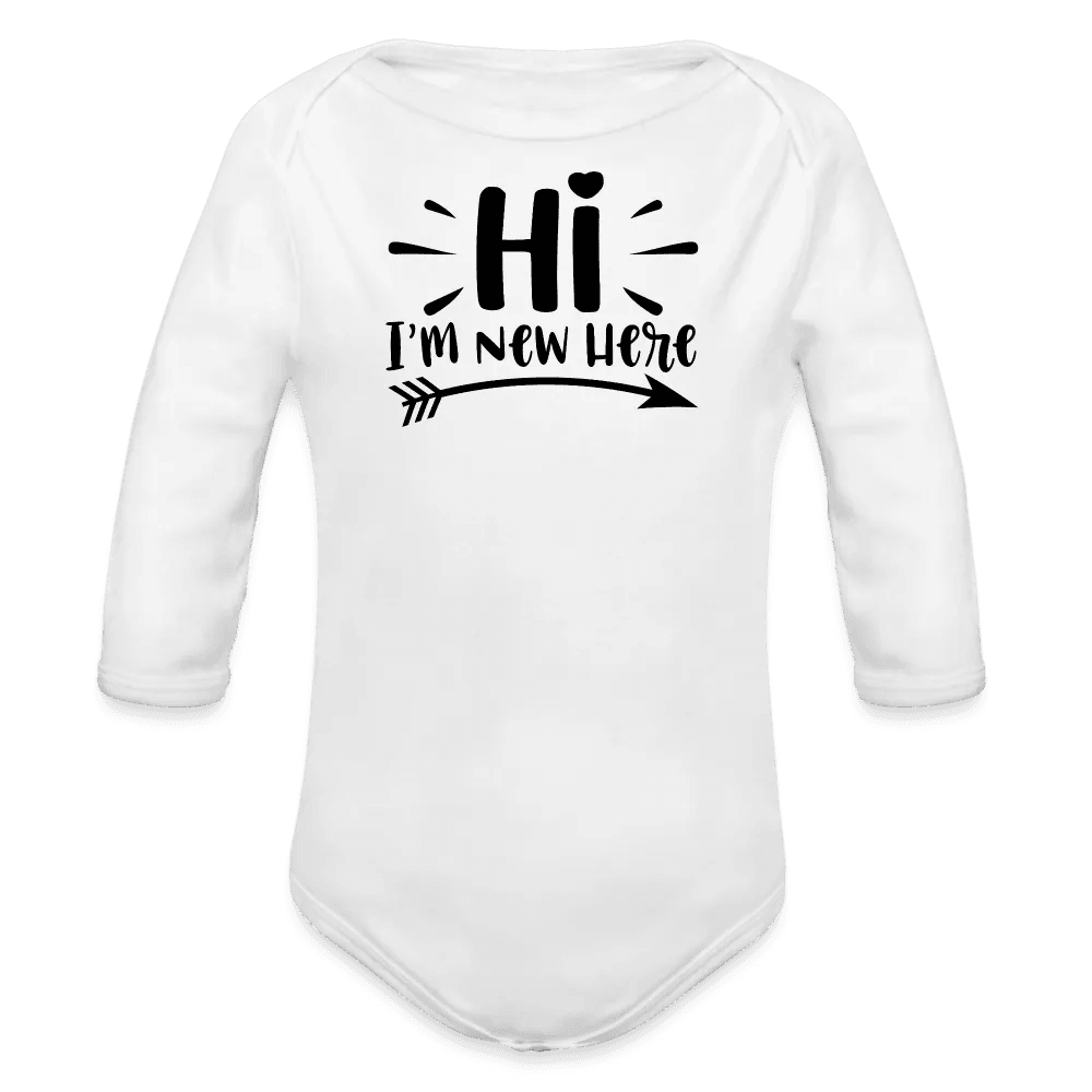 happy-prints.eu - Personalisierter Unisex Baby Bio-Langarm-Body mit Aufdruck - 100% Bio Baumwolle - bis Größe 80 bzw. 12 Monate - Strampler Body mit Tier - in vielen Farben und Größen - Bild, Motiv und Text sind individualisierbar