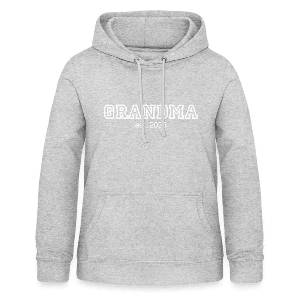 happy-prints.eu - Personalisierter Frauen Hoodie mit angerauter Innenseite - Grandma est. - Produkt, Text und Motiv easy änderbar