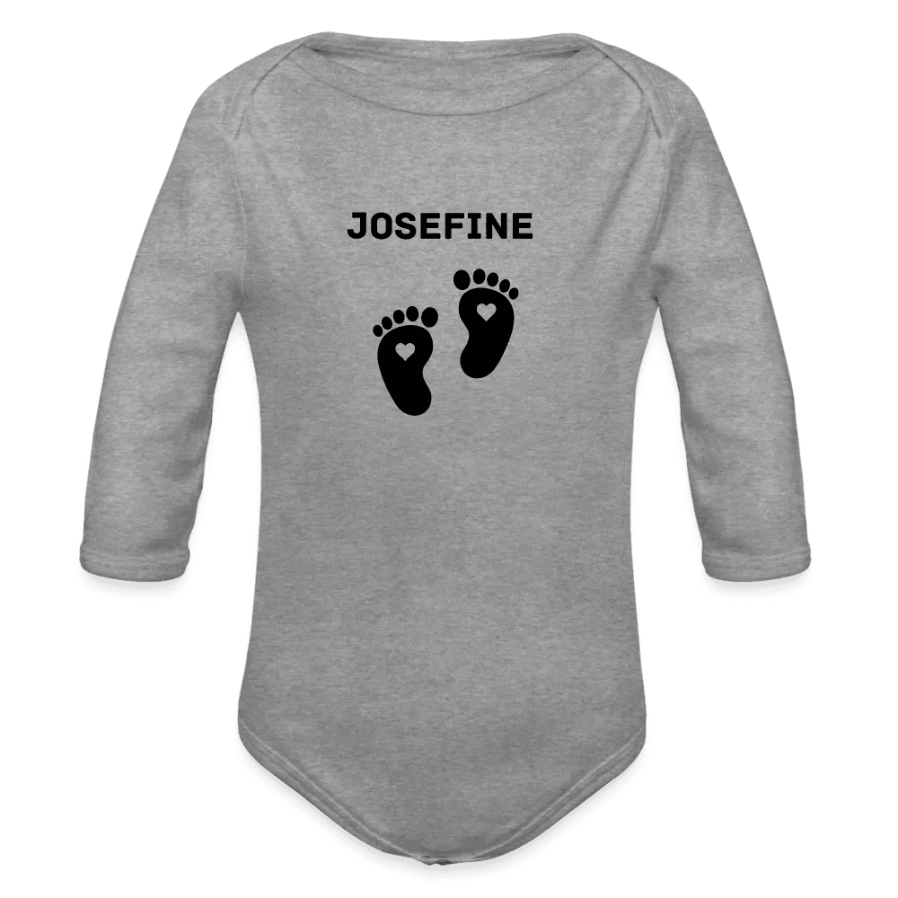 happy-prints.eu - Personalisierter Unisex Baby Bio-Langarm-Body mit variablen Namen - 100% Bio Baumwolle - bis Größe 80 bzw. 12 Monate - in vielen Farben und Größen - Bild, Motiv und Text sind individualisierbar
