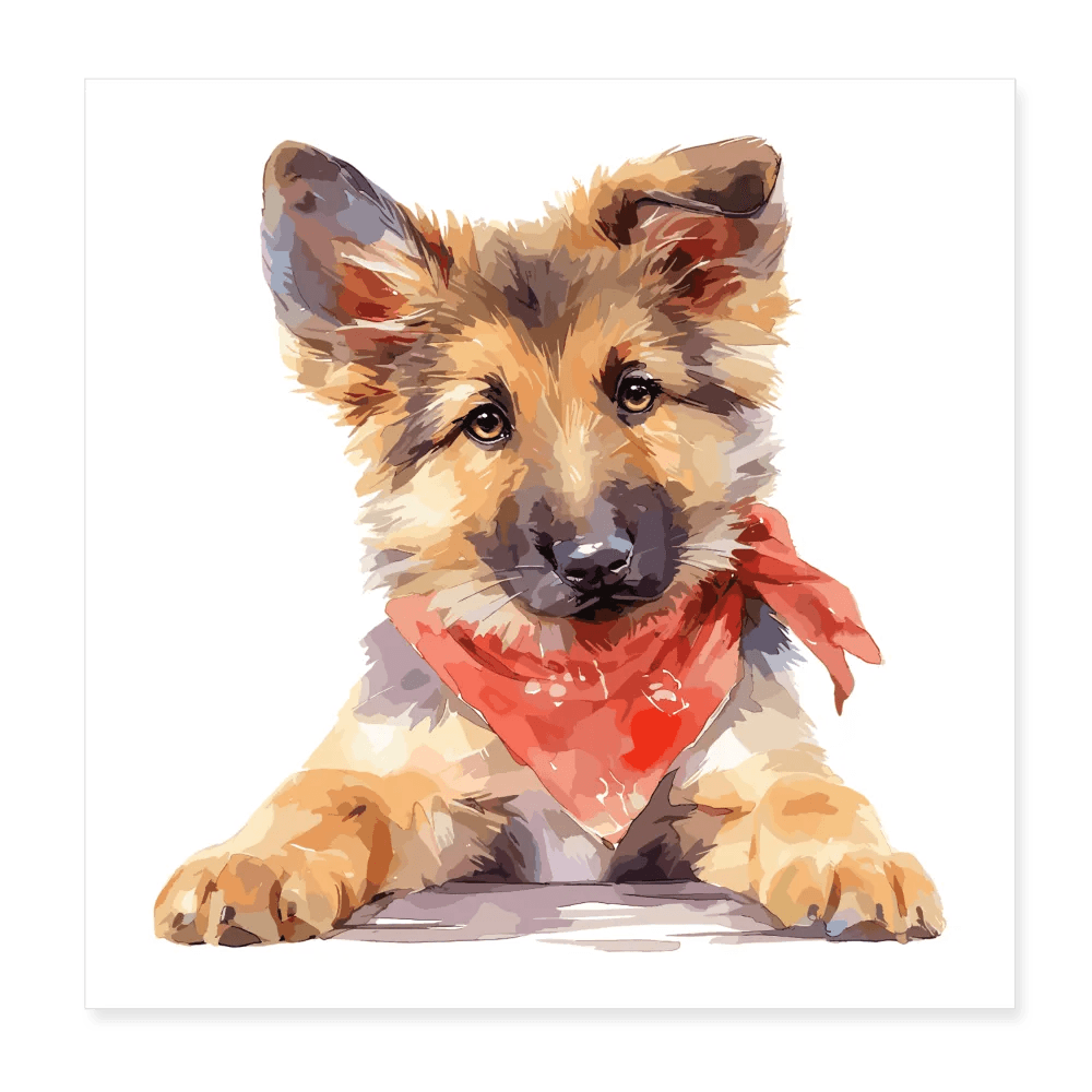 happy-prints.eu - Personalisiertes Poster mit Hund - Bild, Text und Motiv sind individualisierbar - 20x20 cm