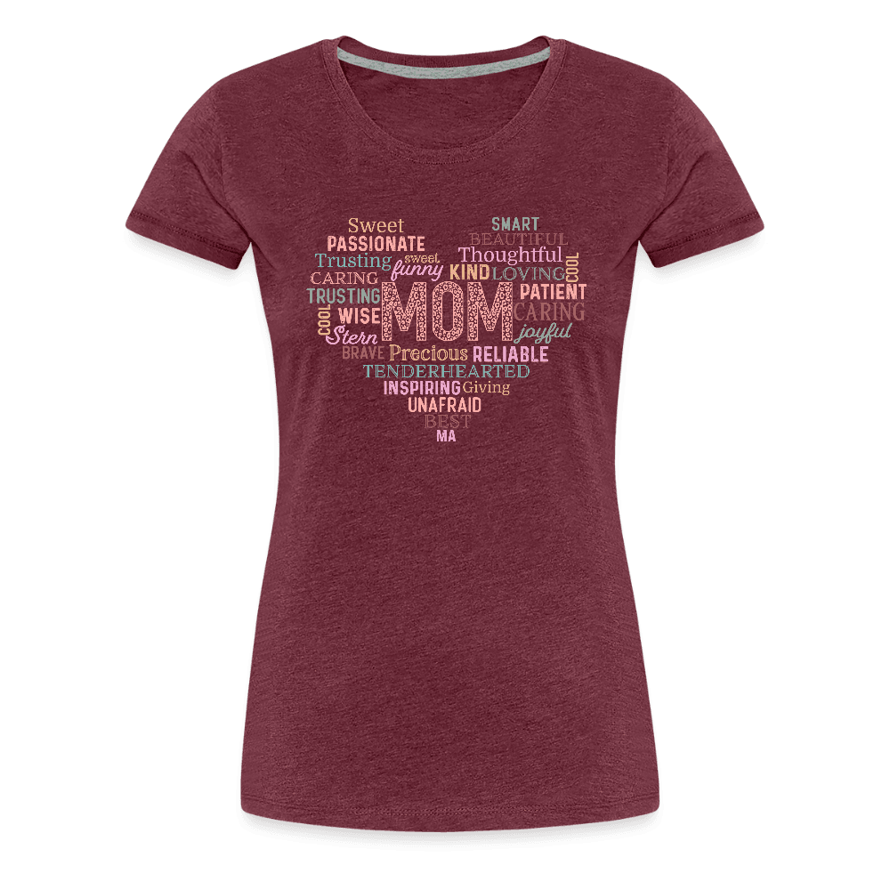 happy-prints.eu - Frauen Premium T-Shirt mit Herz - tolles Motiv zum Muttertag - Motiv und Text easy änderbar