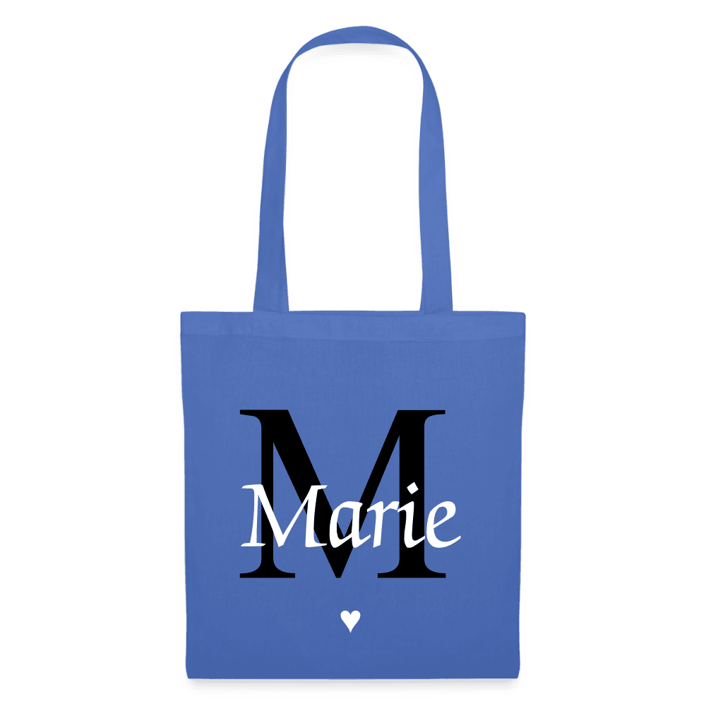 happy-prints.eu - Personalisierte Jute Stofftasche mit Initiale und Name in minimalistischem Design - Produkt, Text und Motiv easy änderbar