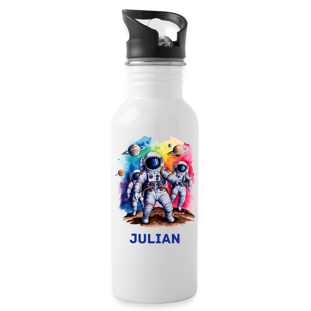 happy-prints.eu - Personalisierte Trinkflasche mit Astronauten Motiv und Name - Text und Motiv easy anpassbar