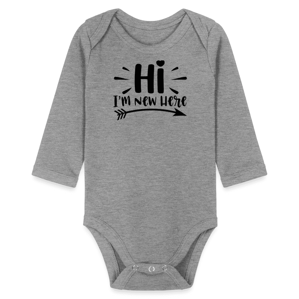 happy-prints.eu - Personalisierter Unisex Baby Bio-Langarm-Body mit Aufdruck - 100% Bio Baumwolle - bis Größe 80 bzw. 12 Monate - Strampler Body mit Tier - in vielen Farben und Größen - Bild, Motiv und Text sind individualisierbar