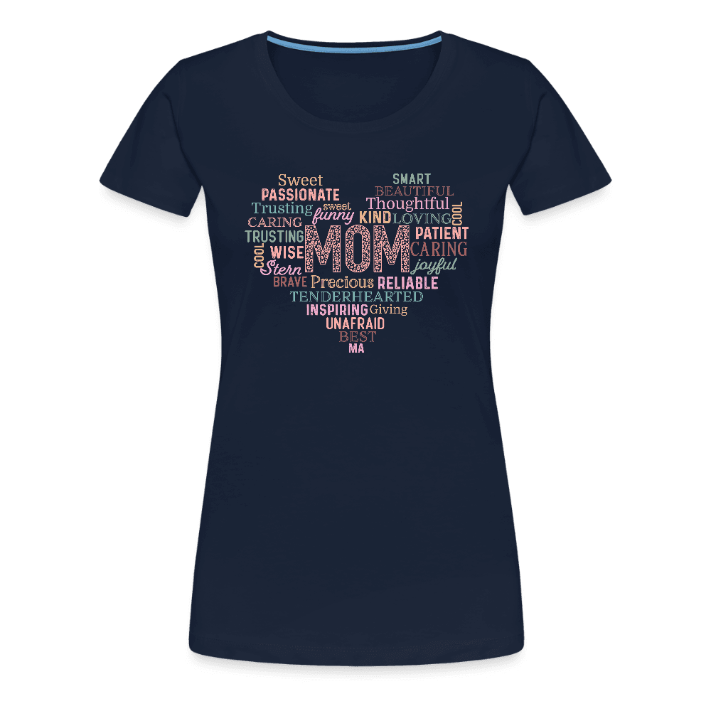 happy-prints.eu - Frauen Premium T-Shirt mit Herz - tolles Motiv zum Muttertag - Motiv und Text easy änderbar