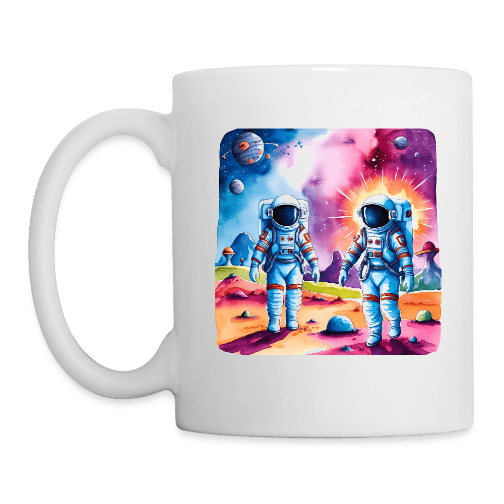 happy-prints.eu - Personalisierbare Tasse für Kinder - Astronauten und Rakete mit Spruch zum Geburtstag - Text und Motiv einfach änderbar