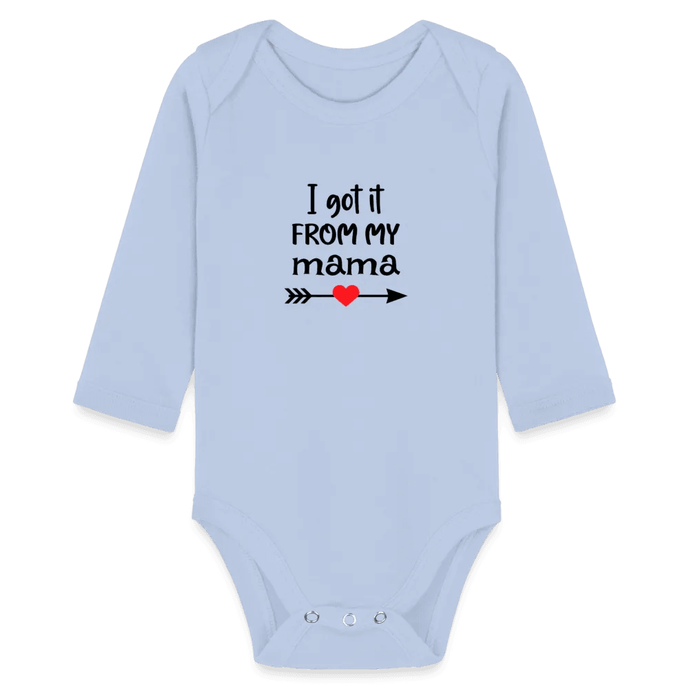 happy-prints.eu - Personalisierter Unisex Baby Bio-Langarm-Body mit Spruch - 100% Bio Baumwolle - bis Größe 80 bzw. 12 Monate - in vielen Farben und Größen - Bild, Motiv und Text sind individualisierbar