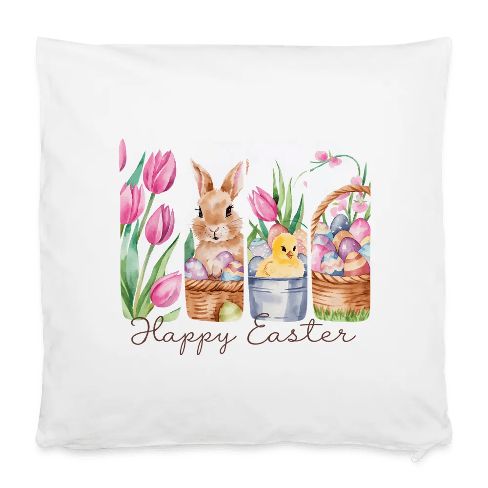 happy-prints.eu - Personalisierter Kissenbezug mit niedlichem Motiv für Ostern - anpassbares Bild, Motiv und Text - 40 x 40 cm - 100% Baumwolle