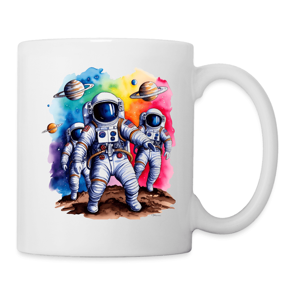 happy-prints.eu - Personalisierbare Tasse für Kinder - Astronauten und Rakete mit Spruch zum Geburtstag - Text und Motiv einfach änderbar