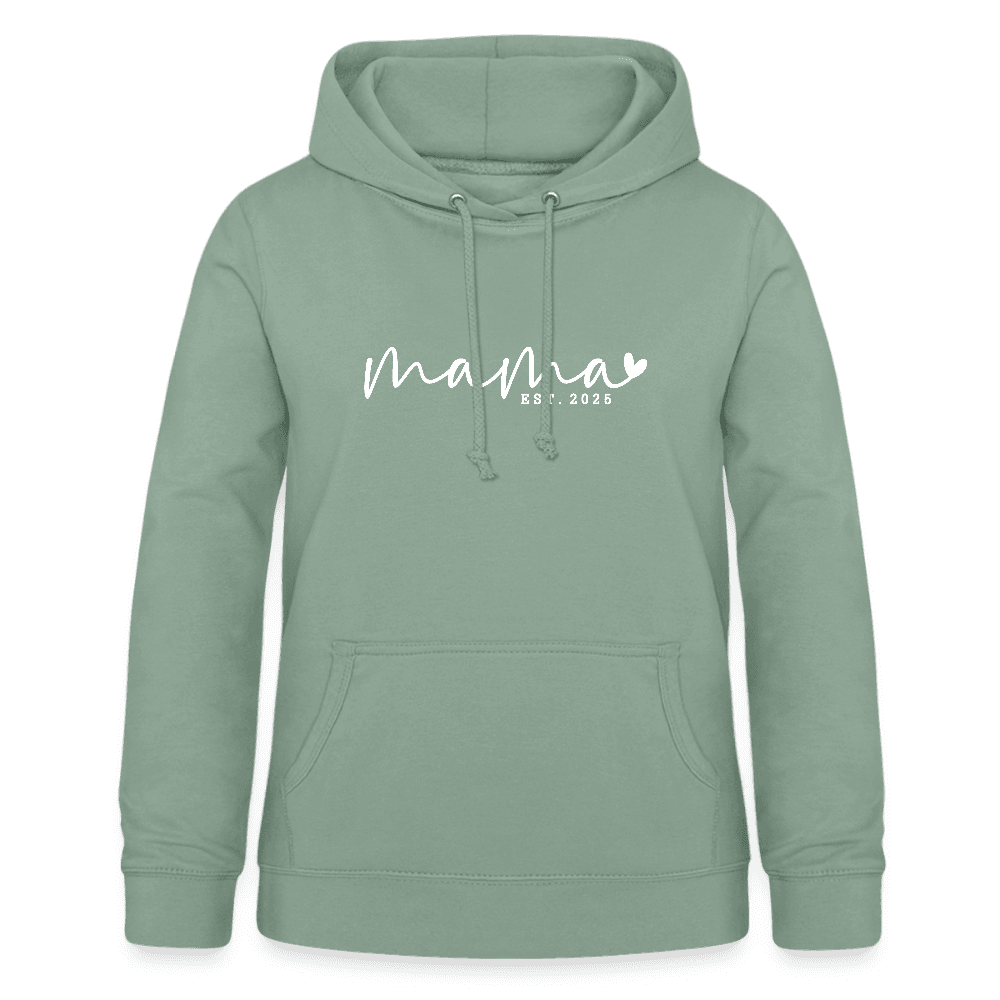happy-prints.eu - Personalisierter Frauen Hoodie mit eigenem Design bedrucken - hier mit Mama - est. 2025 - Sweater mit Spruch bedrucken - viele Farben und Größen