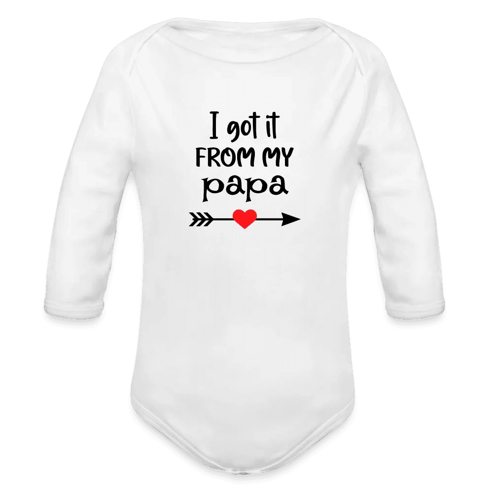 happy-prints.eu - Personalisierter Unisex Baby Bio-Langarm-Body mit Spruch - 100% Bio Baumwolle - bis Größe 80 bzw. 12 Monate - in vielen Farben und Größen - Bild, Motiv und Text sind individualisierbar