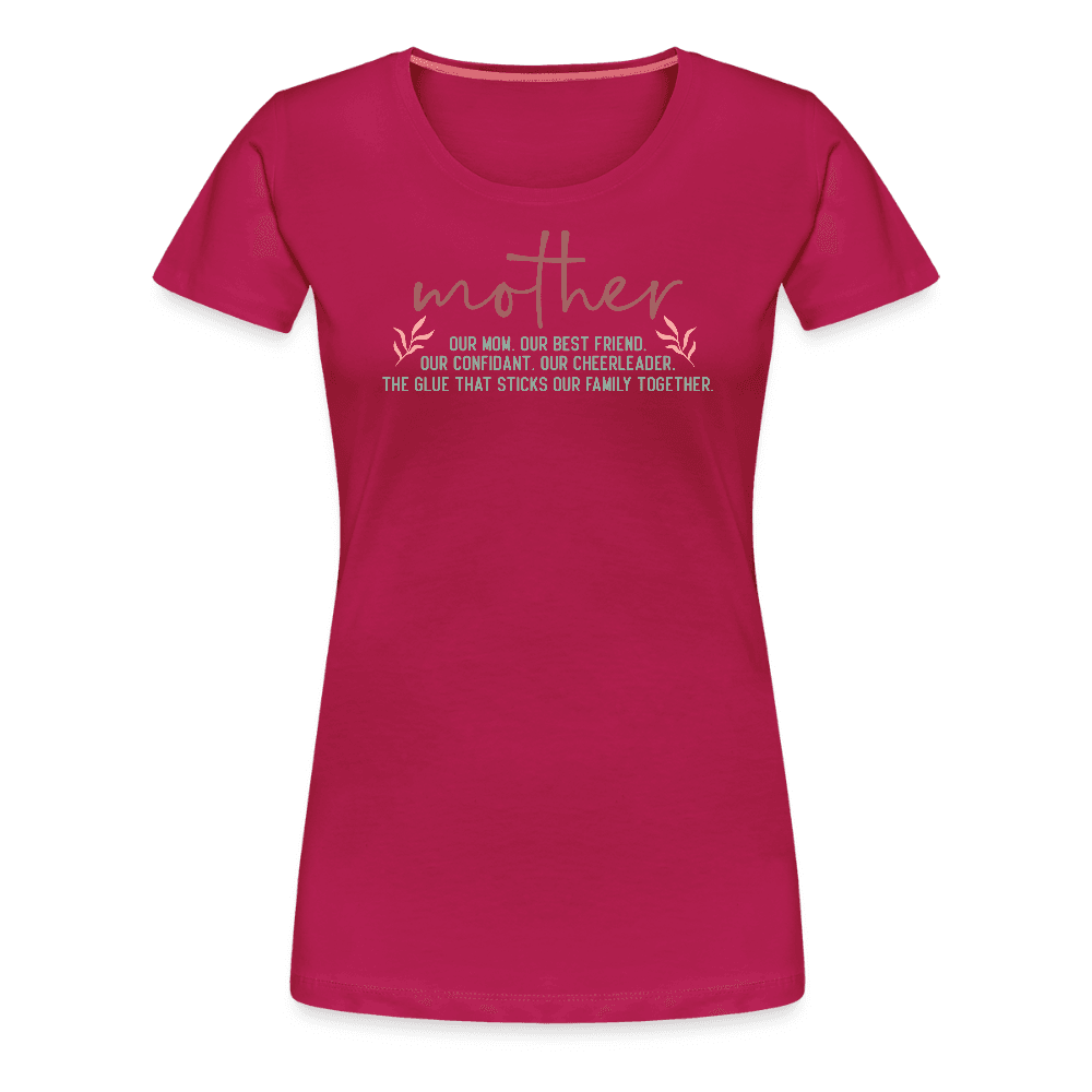 happy-prints.eu - Persponalisiertes Frauen Premium T-Shirt mit Spruch zum Muttertag - Motiv und Text kann adapitiert werden