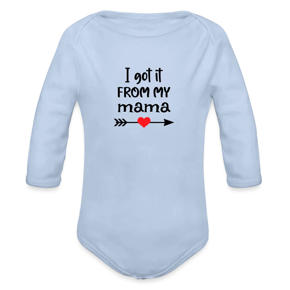 happy-prints.eu - Personalisierter Unisex Baby Bio-Langarm-Body mit Spruch - 100% Bio Baumwolle - bis Größe 80 bzw. 12 Monate - in vielen Farben und Größen - Bild, Motiv und Text sind individualisierbar
