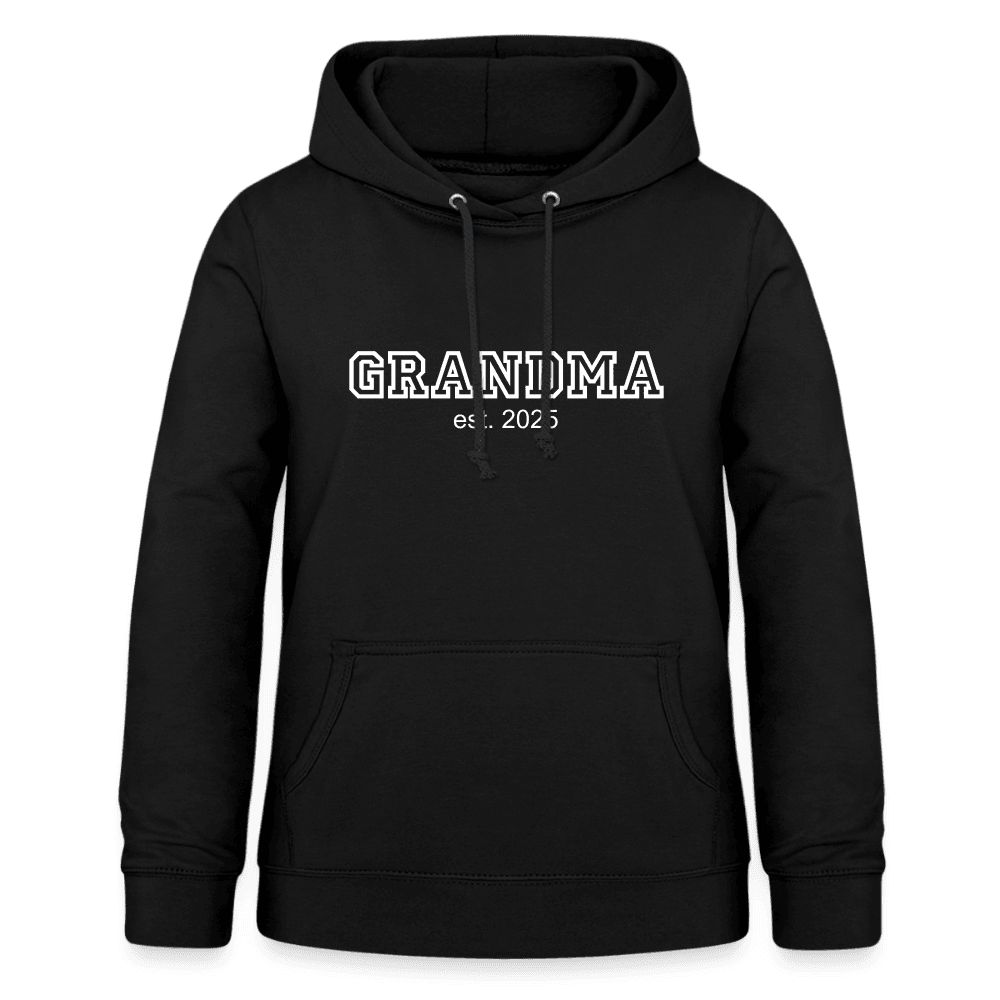 happy-prints.eu - Personalisierter Frauen Hoodie mit angerauter Innenseite - Grandma est. - Produkt, Text und Motiv easy änderbar