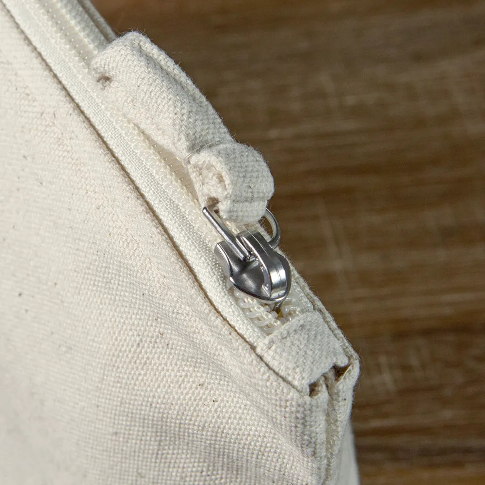 Personalisierte Tasche / Kulturtasche mit Rainbow Regenbogen, Sonne und Sterne und Spruch "Dream it - wish it - do it" - Täschchen für Mädchen und Damen aus Bio Baumwolle - Individualisierung bei Text und Motiv - 250 x 140 x 60 mm -