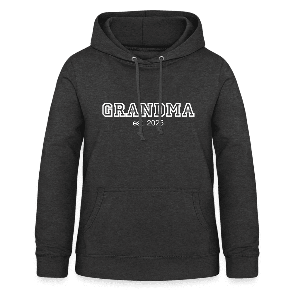 happy-prints.eu - Personalisierter Frauen Hoodie mit angerauter Innenseite - Grandma est. - Produkt, Text und Motiv easy änderbar