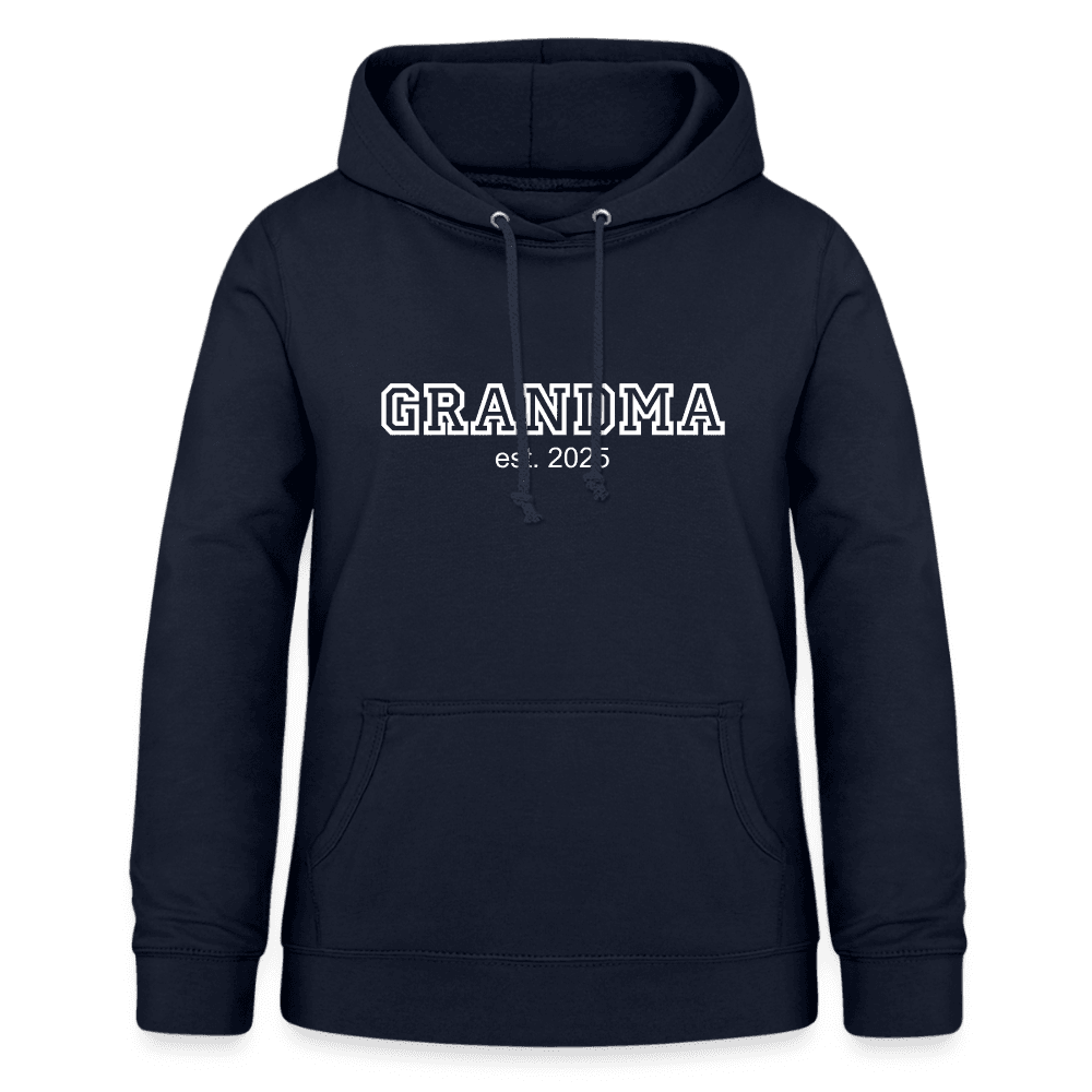 happy-prints.eu - Personalisierter Frauen Hoodie mit angerauter Innenseite - Grandma est. - Produkt, Text und Motiv easy änderbar