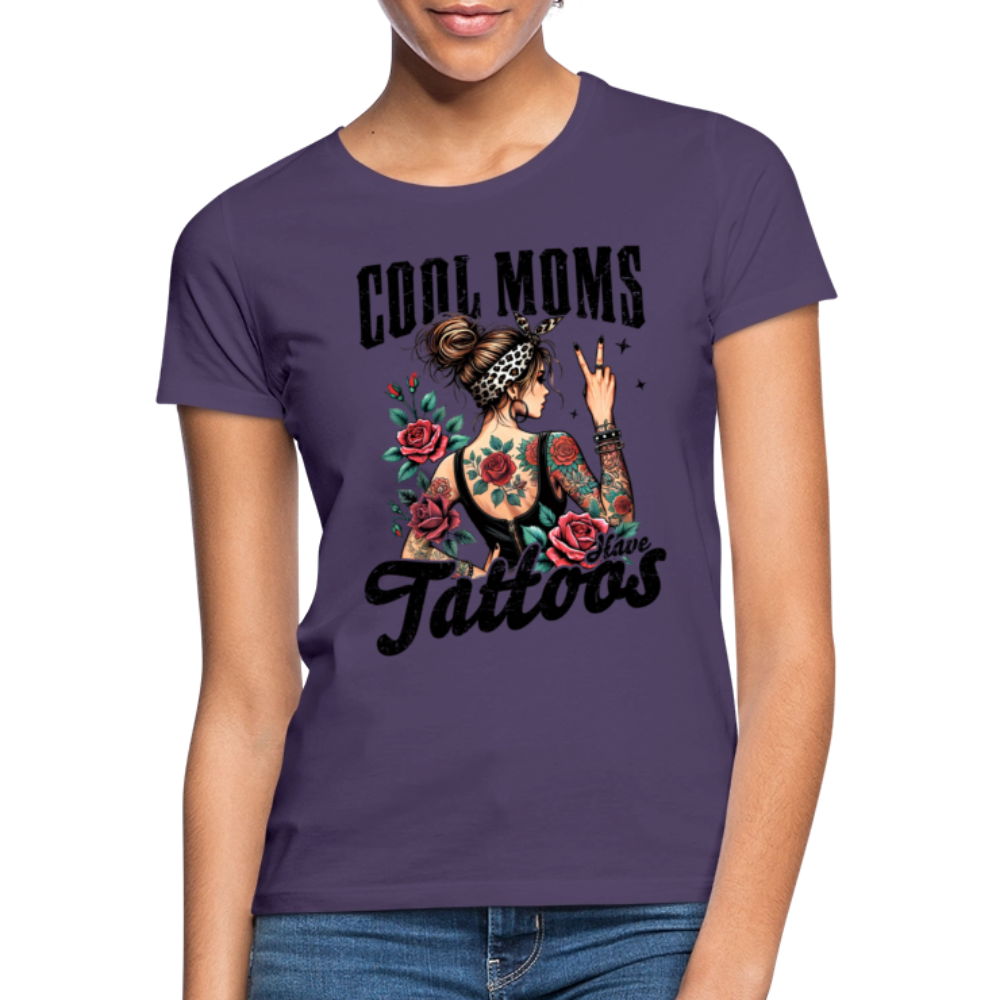 Personalisiertes Frauen T-Shirt mit Spruch "Cool Moms have Tattoos" - Shirt zum Muttertag - viele Farben und Größen - Motiv easy anpassbar -