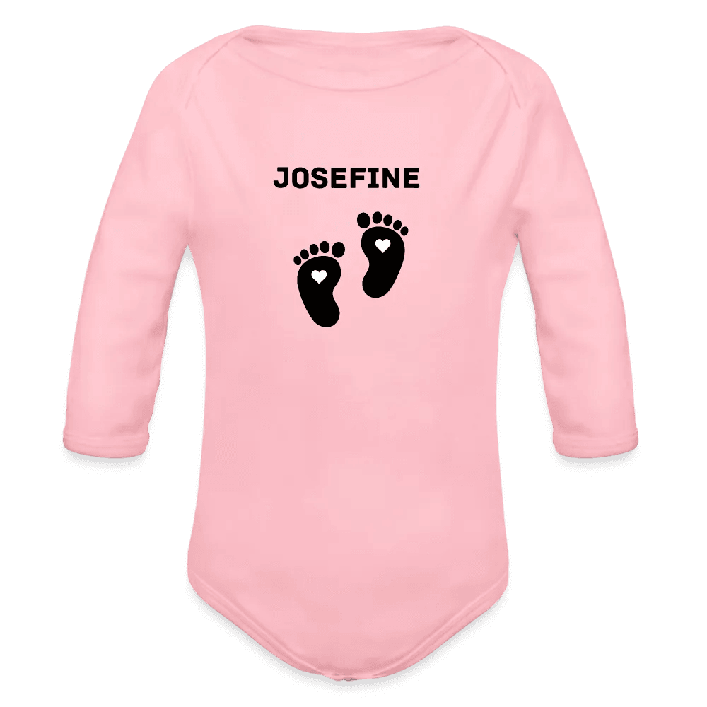 happy-prints.eu - Personalisierter Unisex Baby Bio-Langarm-Body mit variablen Namen - 100% Bio Baumwolle - bis Größe 80 bzw. 12 Monate - in vielen Farben und Größen - Bild, Motiv und Text sind individualisierbar