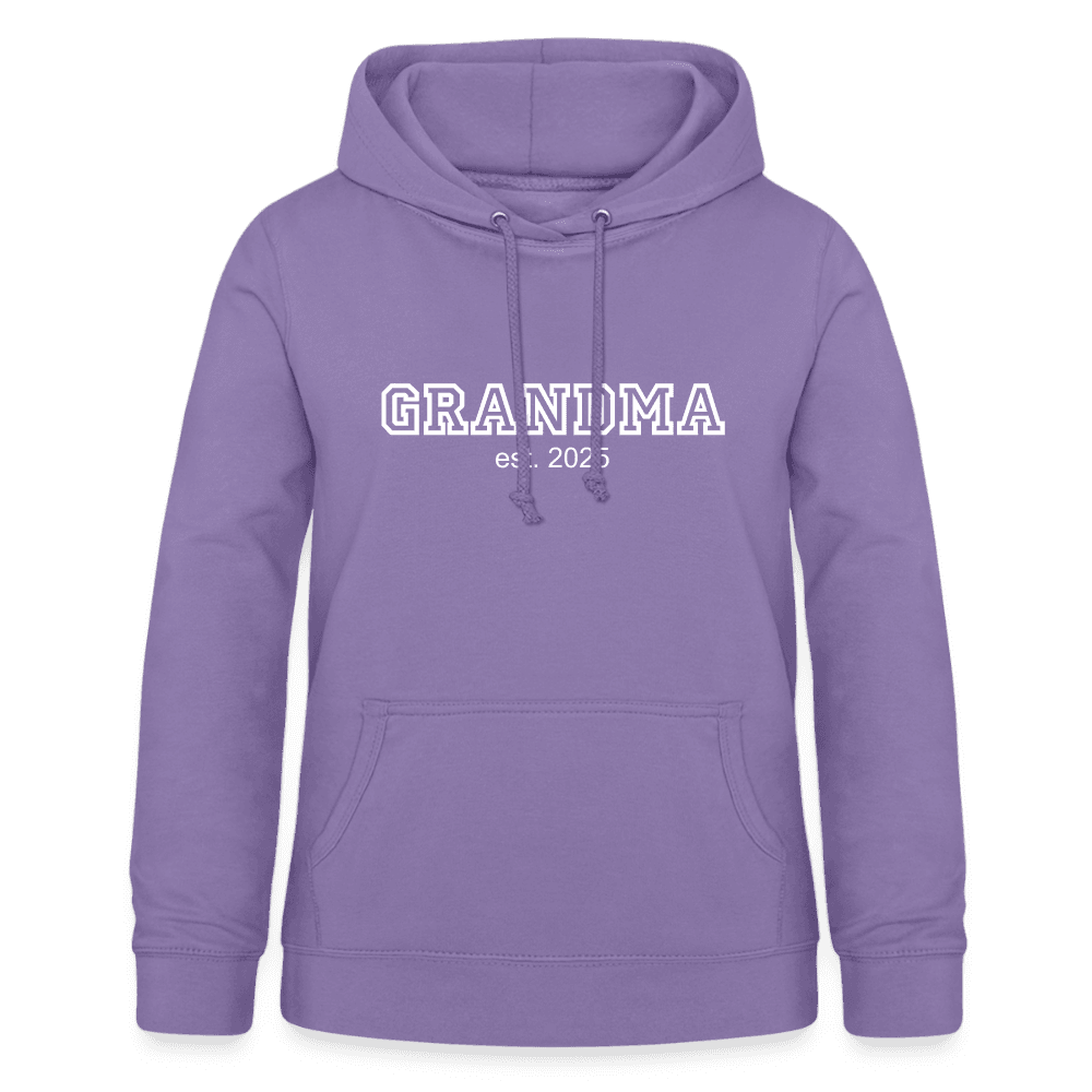 happy-prints.eu - Personalisierter Frauen Hoodie mit angerauter Innenseite - Grandma est. - Produkt, Text und Motiv easy änderbar