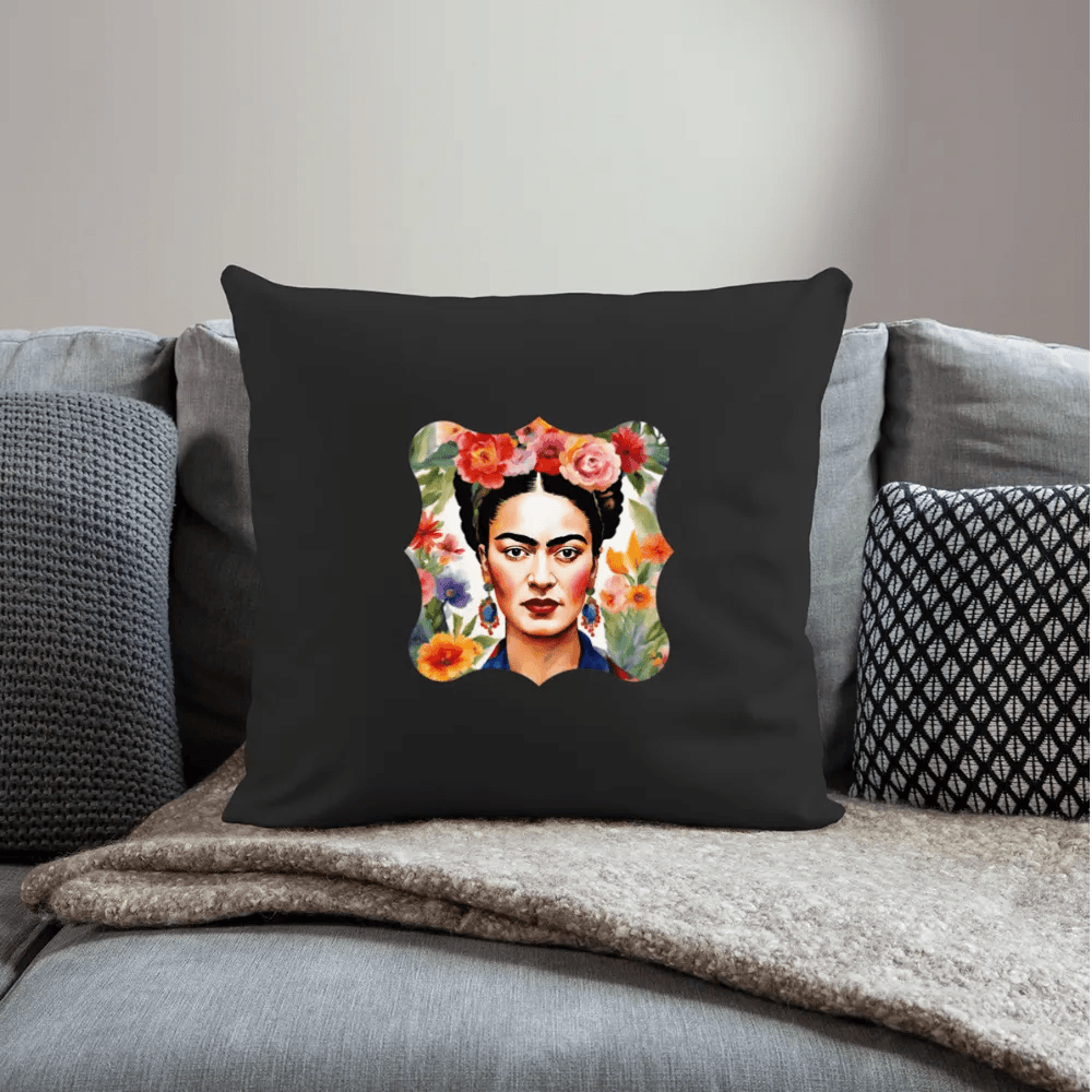 happy-prints.eu - Personalisiertes Sofakissen mit Füllung - Frida Kahlo abstrakt interpretiert - tolle ergänzende Motive in dieser Serie - 44 x 44 cm - viele verschiedene Polsterfarben