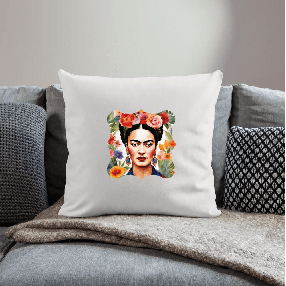 happy-prints.eu - Personalisiertes Sofakissen mit Füllung - Frida Kahlo abstrakt interpretiert - tolle ergänzende Motive in dieser Serie - 44 x 44 cm - viele verschiedene Polsterfarben