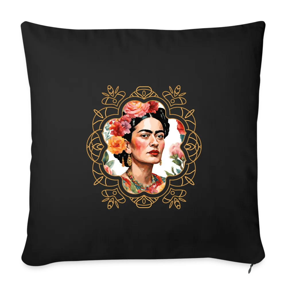 happy-prints.eu - Pesonalisiertes Sofakissen mit Füllung - Frida Kahlo modern interpretiert mit gold - tolle ergänzende Motive in dieser Serie - 44 x 44 cm - viele verschiedene Polsterfarben
