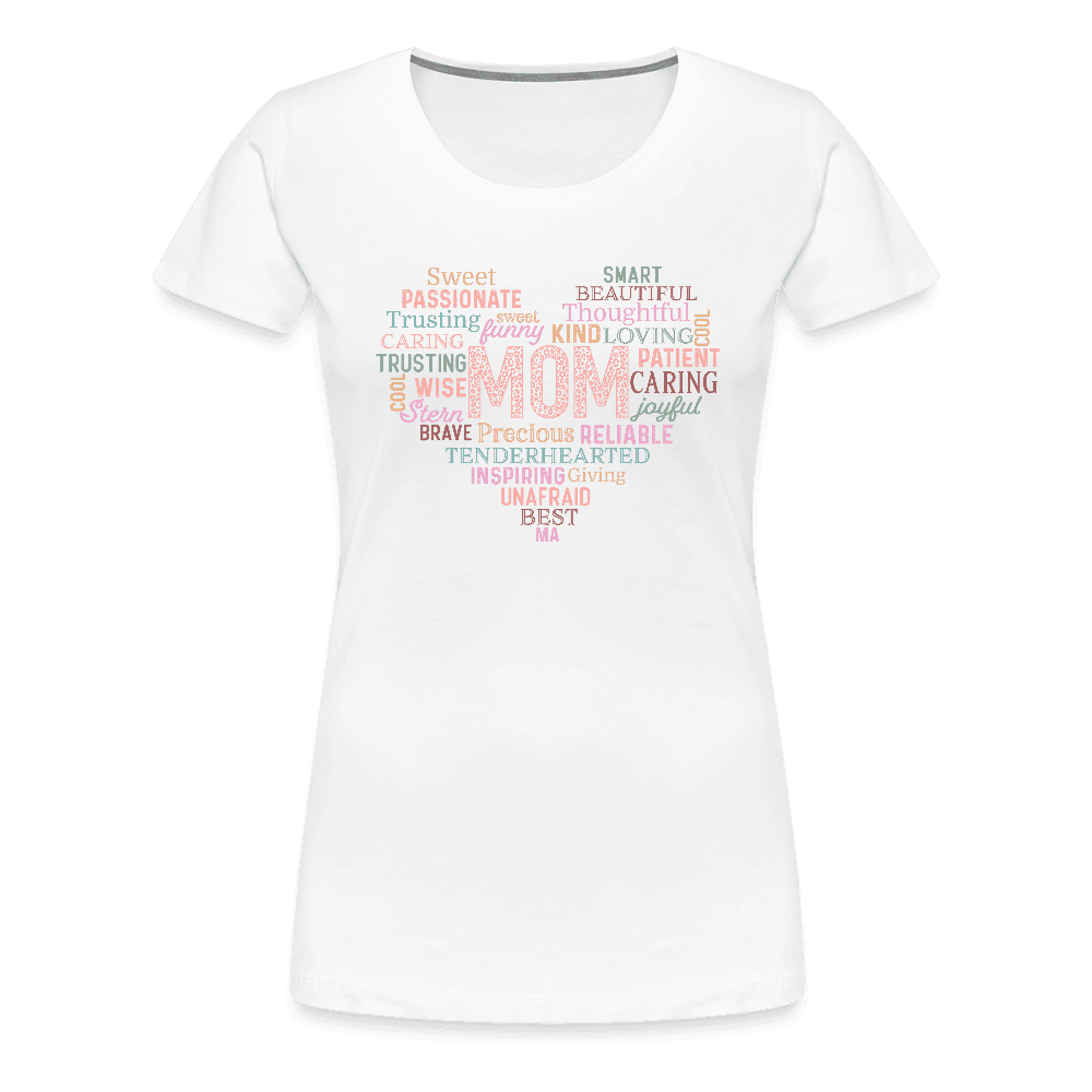 happy-prints.eu - Frauen Premium T-Shirt mit Herz - tolles Motiv zum Muttertag - Motiv und Text easy änderbar