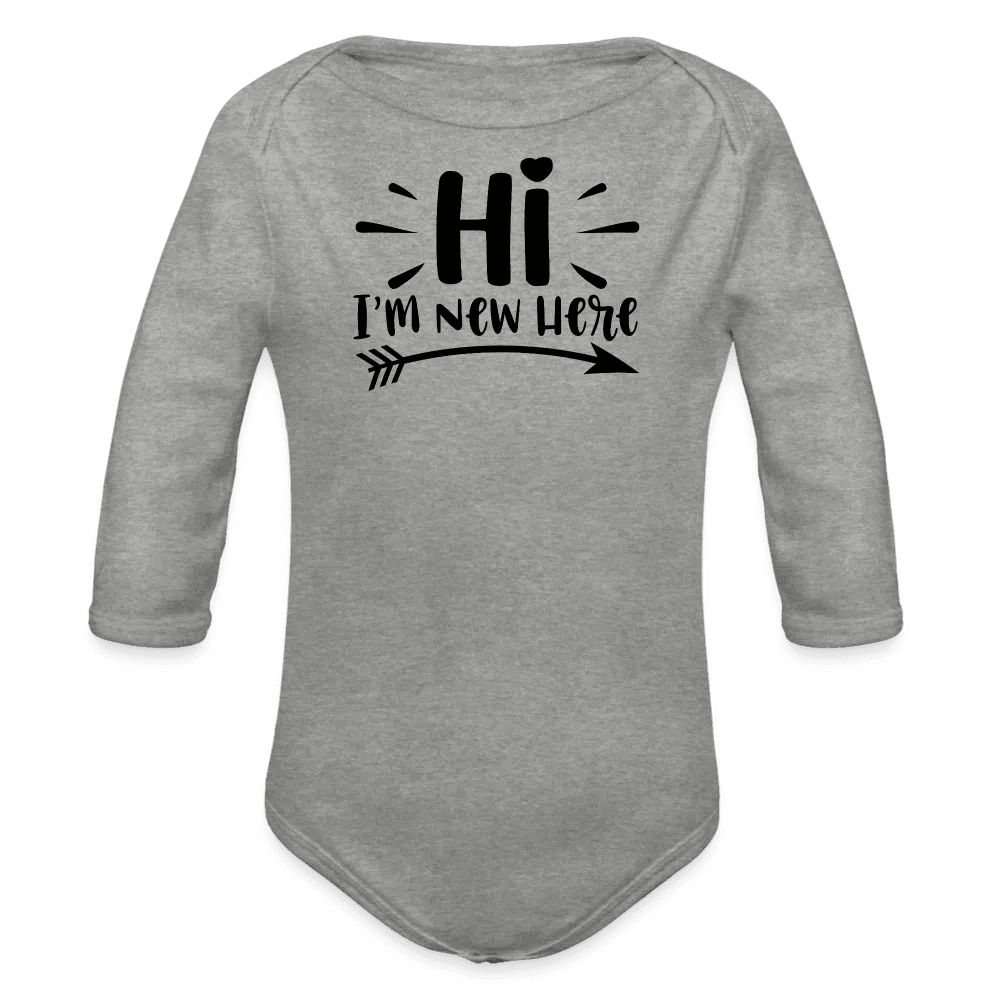 happy-prints.eu - Personalisierter Unisex Baby Bio-Langarm-Body mit Aufdruck - 100% Bio Baumwolle - bis Größe 80 bzw. 12 Monate - Strampler Body mit Tier - in vielen Farben und Größen - Bild, Motiv und Text sind individualisierbar