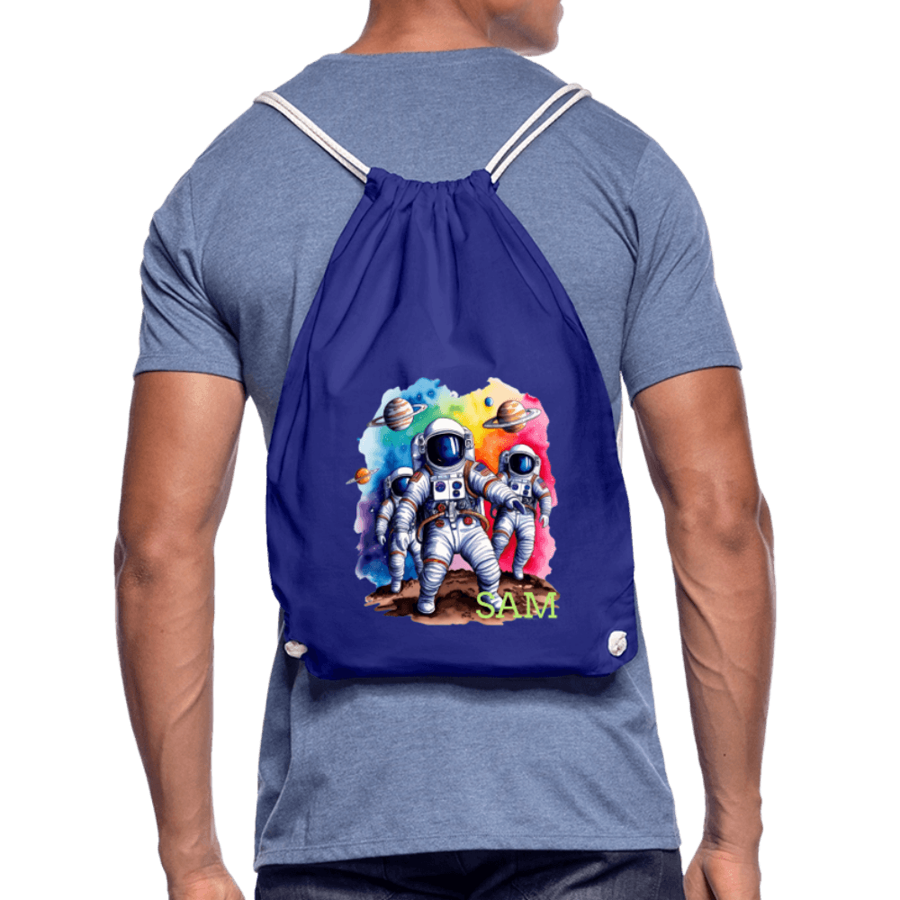 happy-prints.eu - Personalisierter Turnbeutel mit Astronauten und Name - Weltall Beutel für Kinder und Erwachsene - Text und Motiv easy änderbar