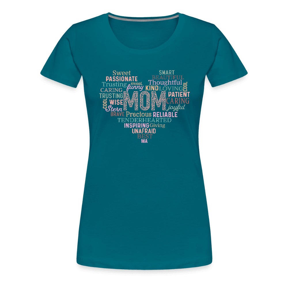 happy-prints.eu - Frauen Premium T-Shirt mit Herz - tolles Motiv zum Muttertag - Motiv und Text easy änderbar