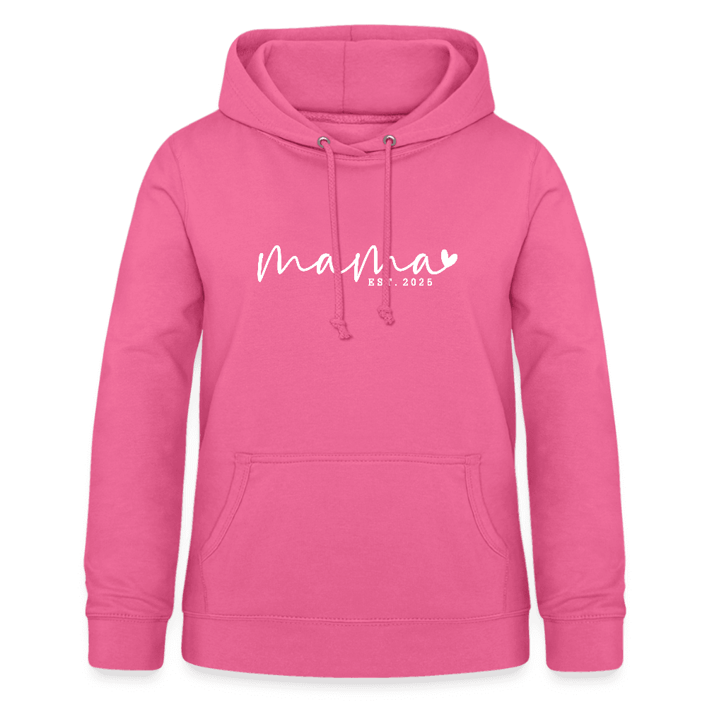 happy-prints.eu - Personalisierter Frauen Hoodie mit eigenem Design bedrucken - hier mit Mama - est. 2025 - Sweater mit Spruch bedrucken - viele Farben und Größen