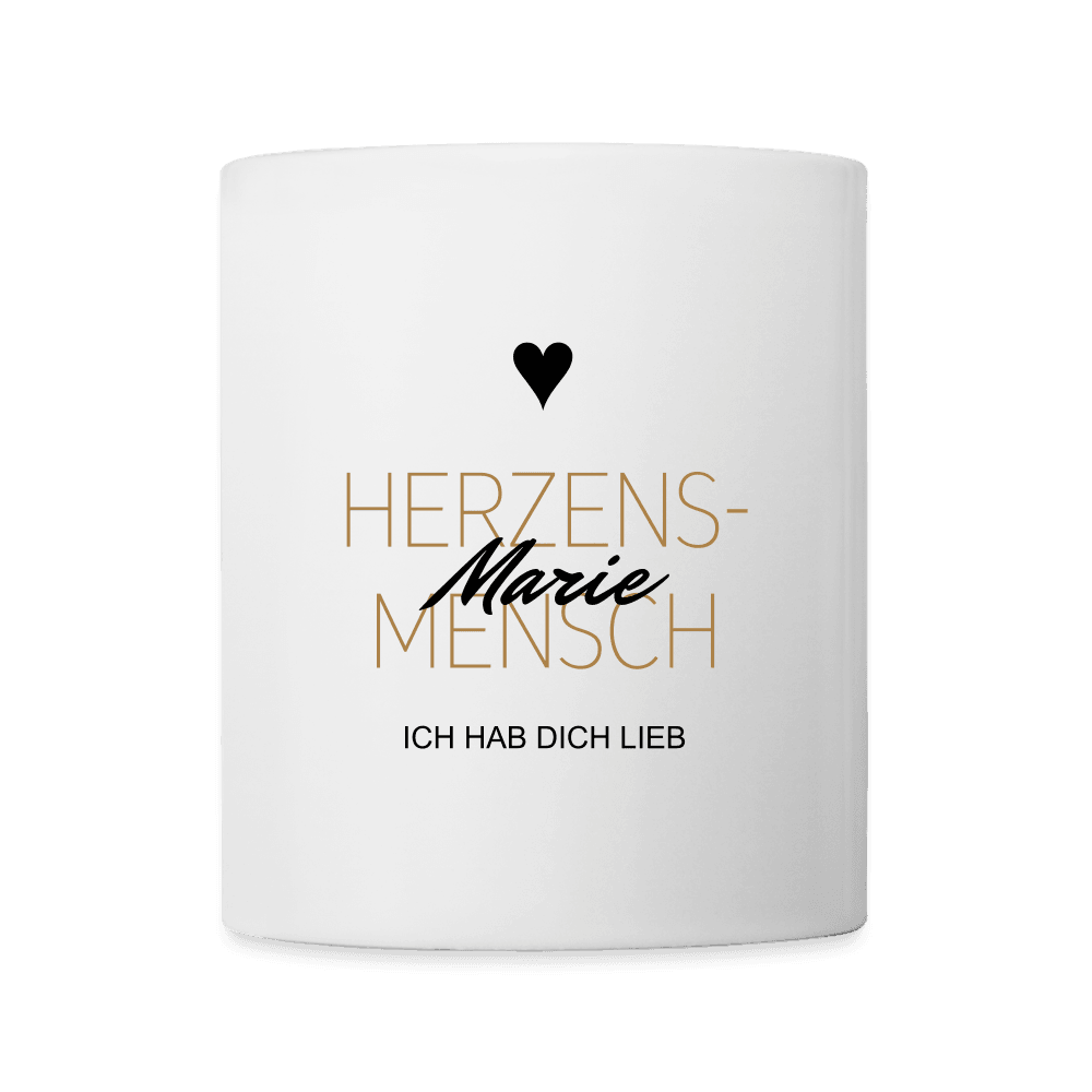 happy-prints.eu - Personalisierte Keramik Tasse mit Eukalyptus Initialen - Monogramm in gold - Name, Motiv und Spruch easy änderbar