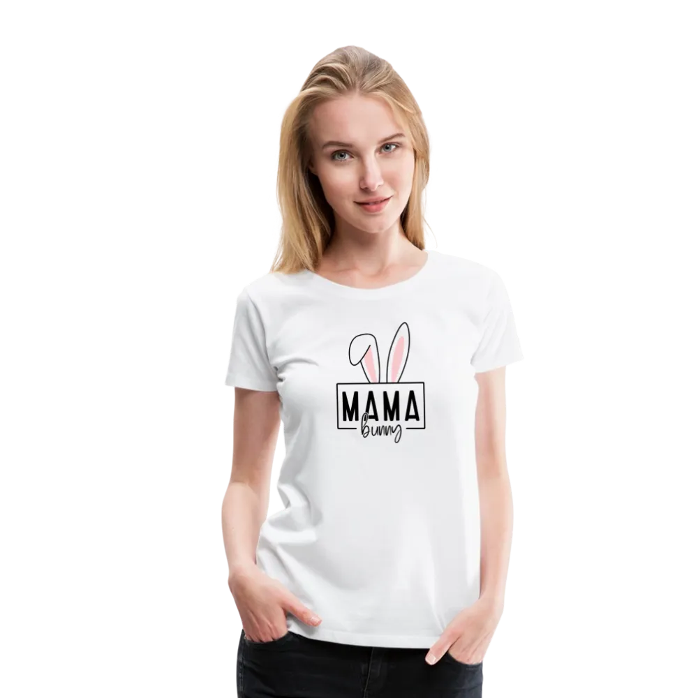Personalisiertes T-Shirt für Frauen mit Osterhasen Ohren und "Mama Bunny" für Ostern - in vielen Farben und Größen - Motiv und Text individualisierbar -
