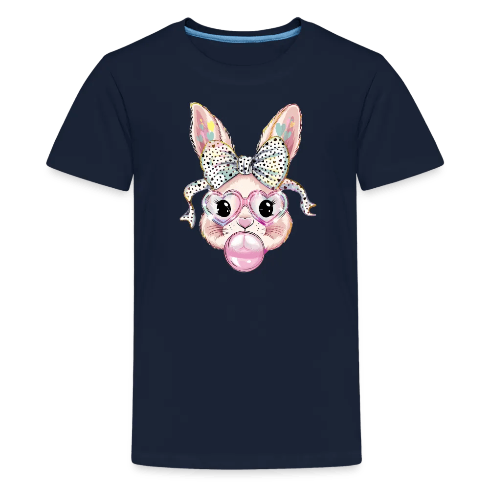 happy-prints.eu - Personalisiertes Kinder T-Shirt für Ostern - Frohe Ostern Shirt mit Osterhase, Masche, Brille und Kaugummi - Motiv, Text, Produkt und Bild leicht anpassbar - in vielen Größen (bis 164 / 12 Jahre) und Farben