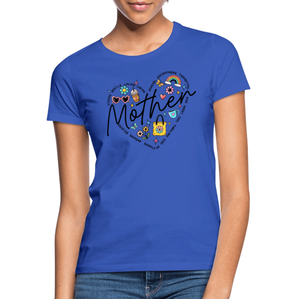 happy-prints.eu - Personalisiertes Frauen T-Shirt mit Herz und Mother - lustiges Shirt zum Muttertag - viele Farben und Größen - Motiv easy anpassbar
