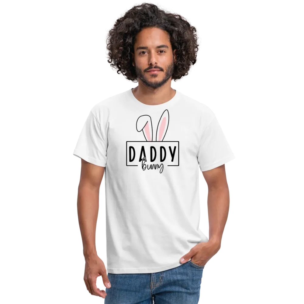 Personalisiertes T-Shirt für Männer mit Osterhasen Ohren und "Daddy Bunny" für Ostern - in vielen Farben - bis Größe 4XL - Motiv und Text individualisierbar -
