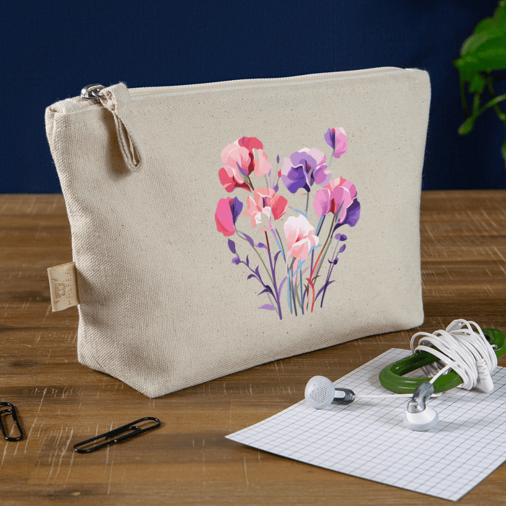 happy-prints.eu - Personalisierte Bio Tasche für Frauen und Mädchen mit hübschen Blumen - Motiv und Name easy änderbar
