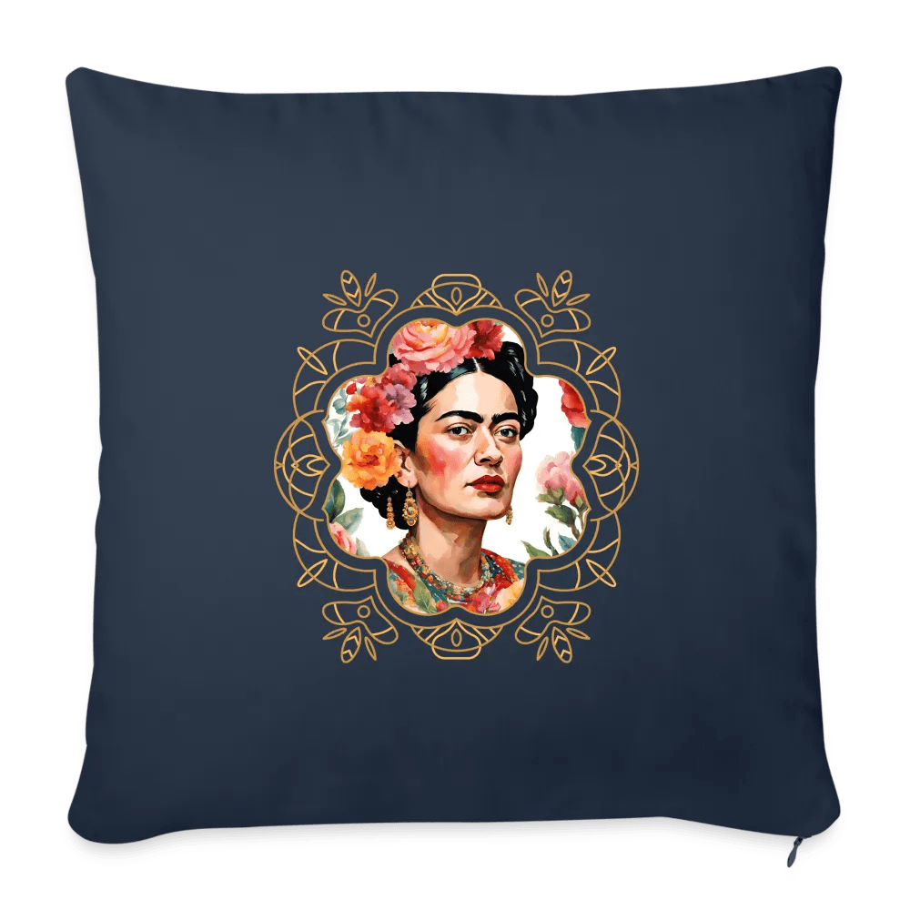 happy-prints.eu - Pesonalisiertes Sofakissen mit Füllung - Frida Kahlo modern interpretiert mit gold - tolle ergänzende Motive in dieser Serie - 44 x 44 cm - viele verschiedene Polsterfarben