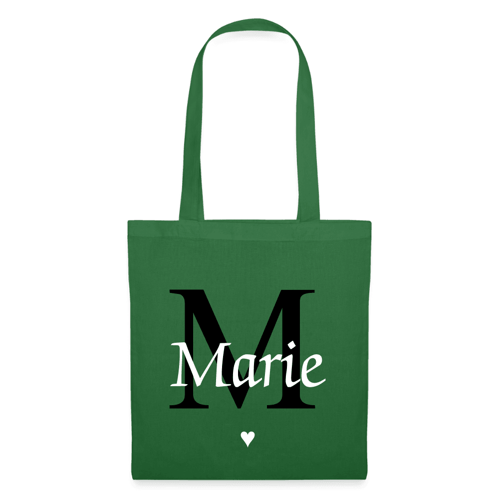 happy-prints.eu - Personalisierte Jute Stofftasche mit Initiale und Name in minimalistischem Design - Produkt, Text und Motiv easy änderbar