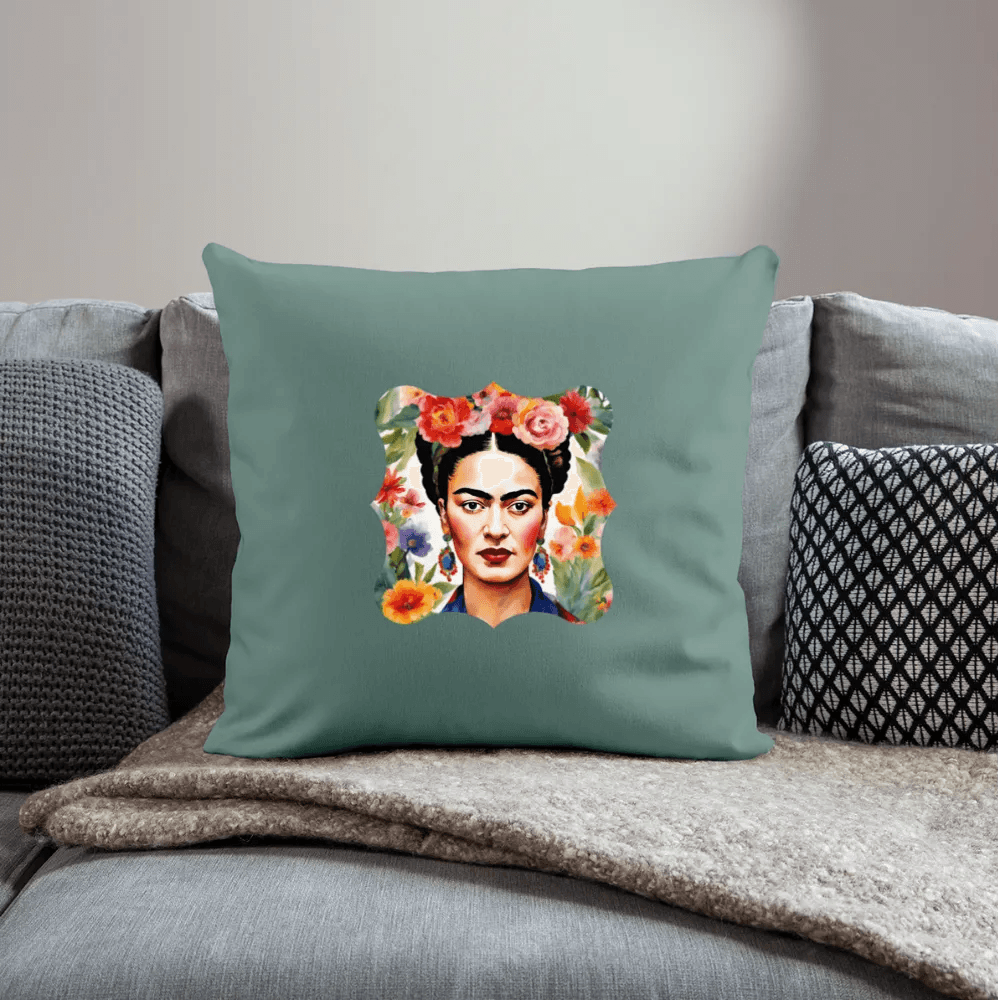 happy-prints.eu - Personalisiertes Sofakissen mit Füllung - Frida Kahlo abstrakt interpretiert - tolle ergänzende Motive in dieser Serie - 44 x 44 cm - viele verschiedene Polsterfarben