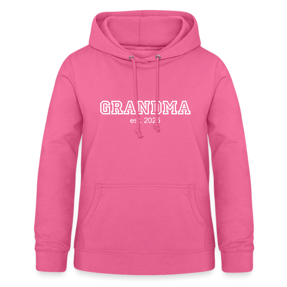 happy-prints.eu - Personalisierter Frauen Hoodie mit angerauter Innenseite - Grandma est. - Produkt, Text und Motiv easy änderbar