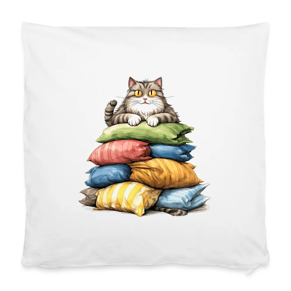 happy-prints.eu - Personalisierter Kissenbezug mit Katze auf Kuschelpolster - 100% Baumwolle - 40 x 40 cm