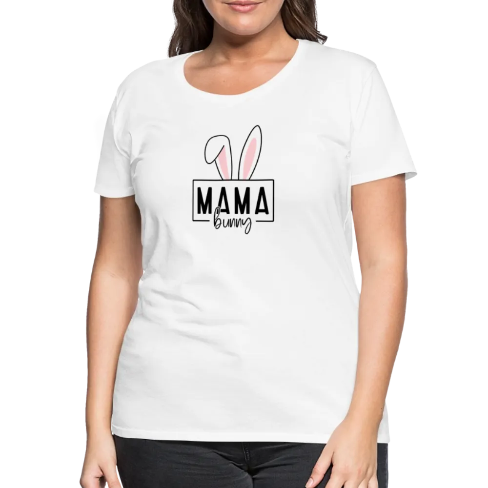 Personalisiertes T-Shirt für Frauen mit Osterhasen Ohren und "Mama Bunny" für Ostern - in vielen Farben und Größen - Motiv und Text individualisierbar -