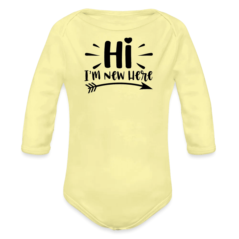 happy-prints.eu - Personalisierter Unisex Baby Bio-Langarm-Body mit Aufdruck - 100% Bio Baumwolle - bis Größe 80 bzw. 12 Monate - Strampler Body mit Tier - in vielen Farben und Größen - Bild, Motiv und Text sind individualisierbar