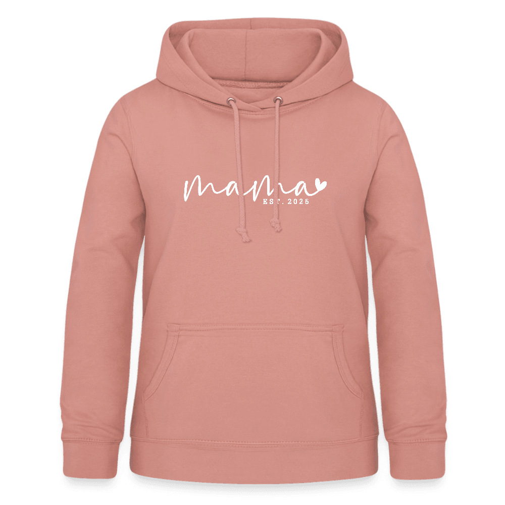 happy-prints.eu - Personalisierter Frauen Hoodie mit eigenem Design bedrucken - hier mit Mama - est. 2025 - Sweater mit Spruch bedrucken - viele Farben und Größen